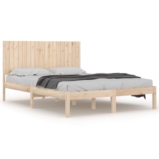 vidaXL Bed Frame | Natural wood | Solid pine wood | Super King | Bed Frame