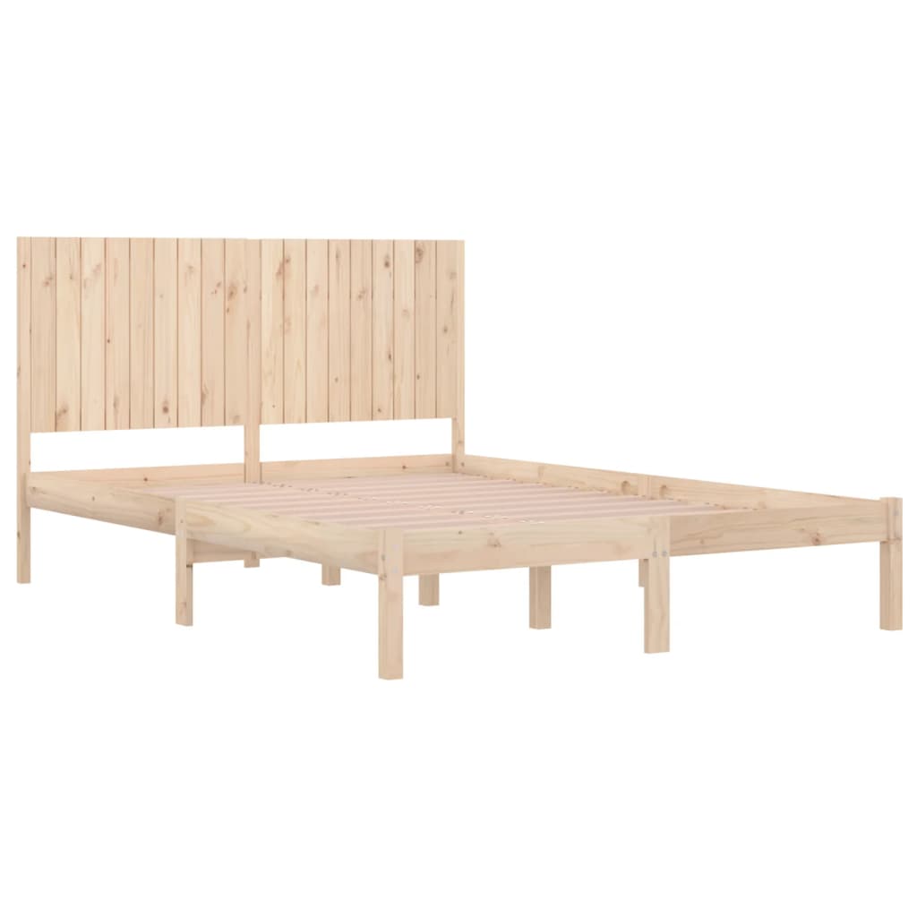 vidaXL Bed Frame | Natural wood | Solid pine wood | Super King | Bed Frame