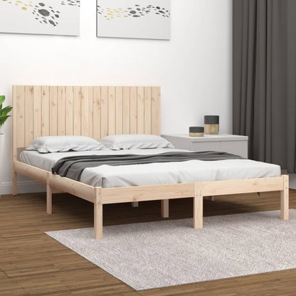 vidaXL Bed Frame | Natural wood | Solid pine wood | Super King | Bed Frame