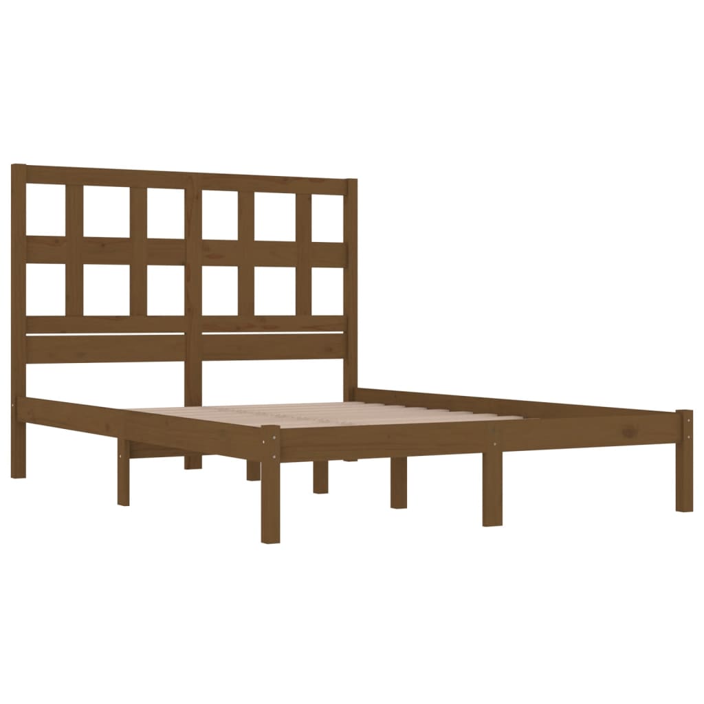 vidaXL Bed Frame without Mattress Honey Brown 200x200 cm Solid Wood Pine