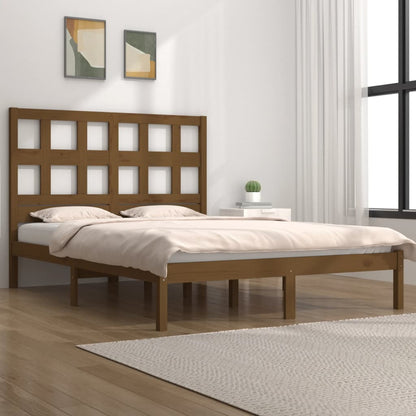 vidaXL Bed Frame without Mattress Honey Brown 200x200 cm Solid Wood Pine