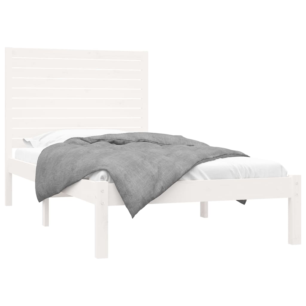 vidaXL Bed Frame without Mattress White 90x200 cm Solid Wood
