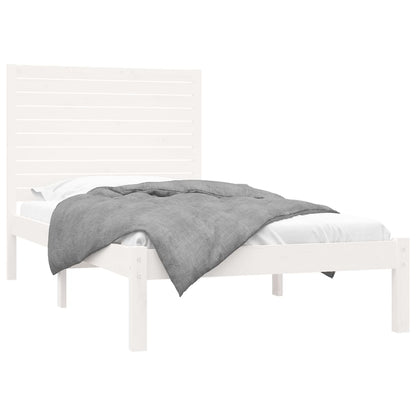 vidaXL Bed Frame without Mattress White 90x200 cm Solid Wood