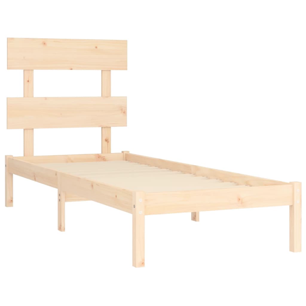 vidaXL Bed Frame without Mattress 75x190 cm Small Single Solid Wood