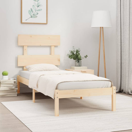 vidaXL Bed Frame without Mattress 75x190 cm Small Single Solid Wood