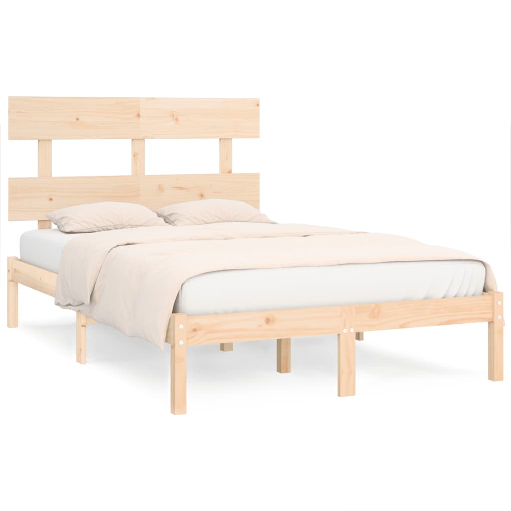 vidaXL Bed Frame without Mattress 120x190 cm Small Double Solid Wood