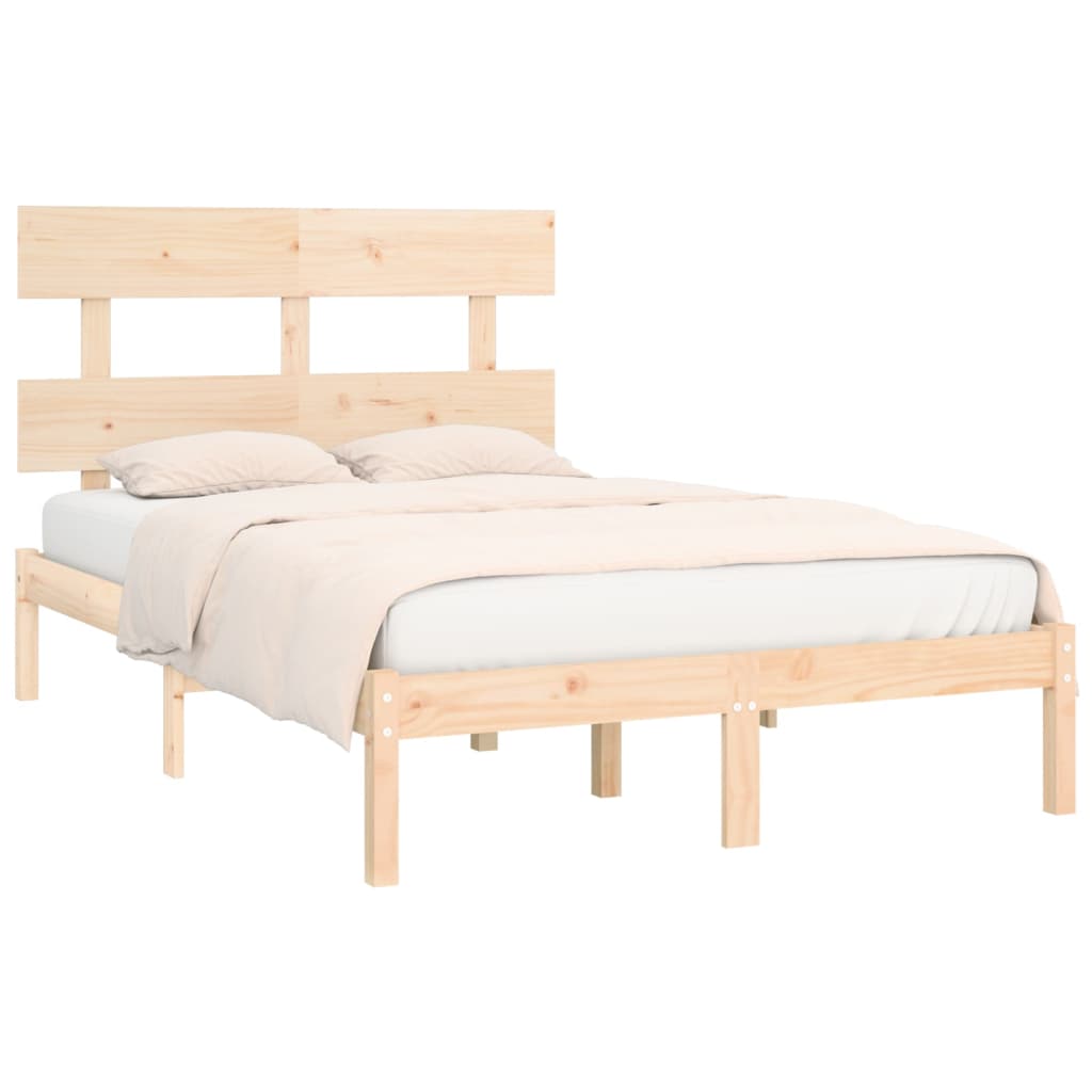 vidaXL Bed Frame without Mattress 120x190 cm Small Double Solid Wood