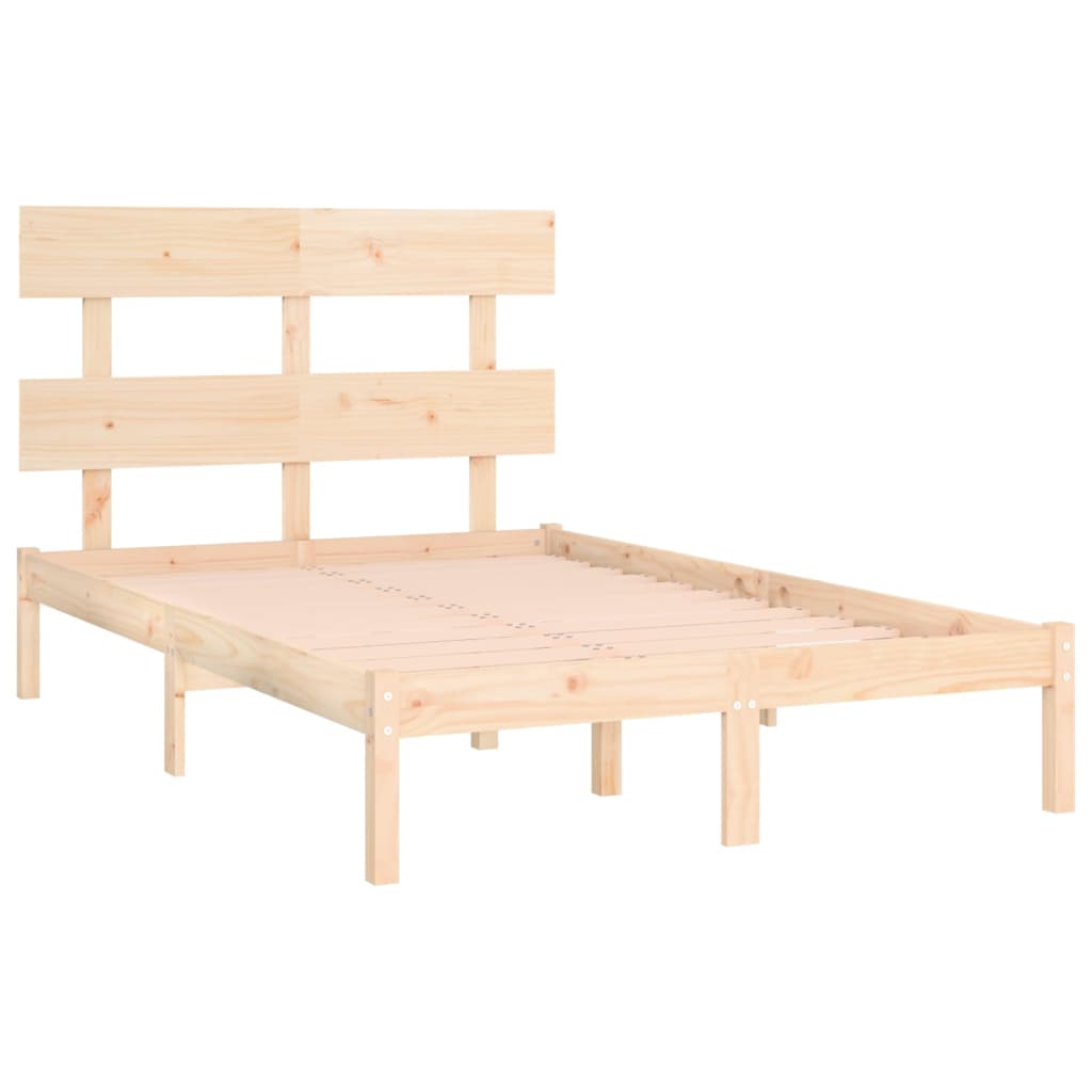 vidaXL Bed Frame without Mattress 120x190 cm Small Double Solid Wood