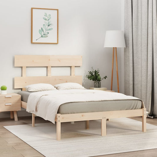 vidaXL Bed Frame without Mattress 120x190 cm Small Double Solid Wood
