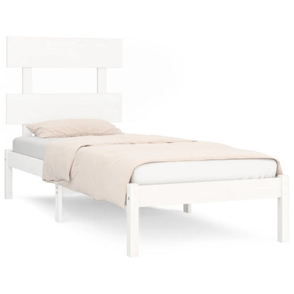 vidaXL Bed Frame without Mattress White 90x200 cm Solid Wood