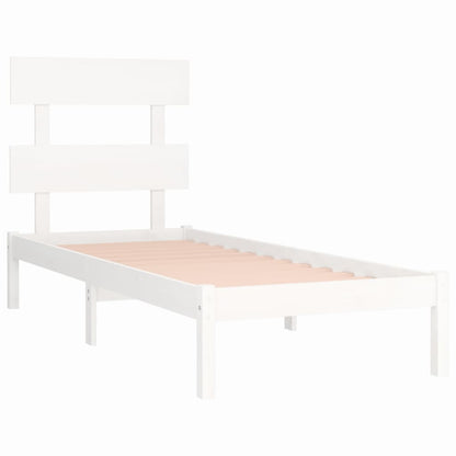 vidaXL Bed Frame without Mattress White 90x200 cm Solid Wood