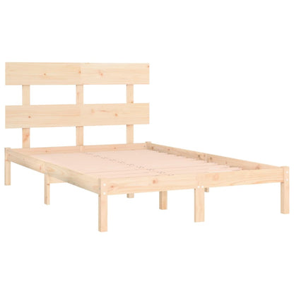 vidaXL Bed Frame | Natural Pine | Solid Pine Wood | Double | Durable | Bed Frame