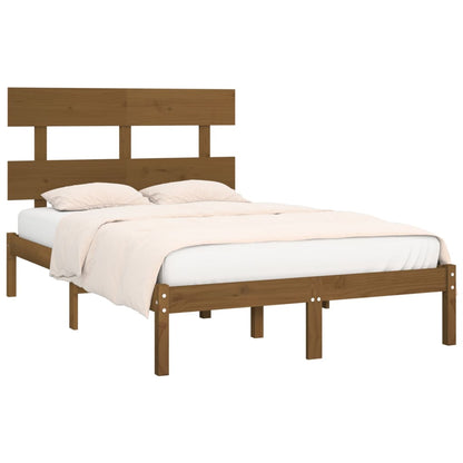 vidaXL Bed Frame | Honey Brown | Solid Pine Wood | Double | Durable | Bed Frame