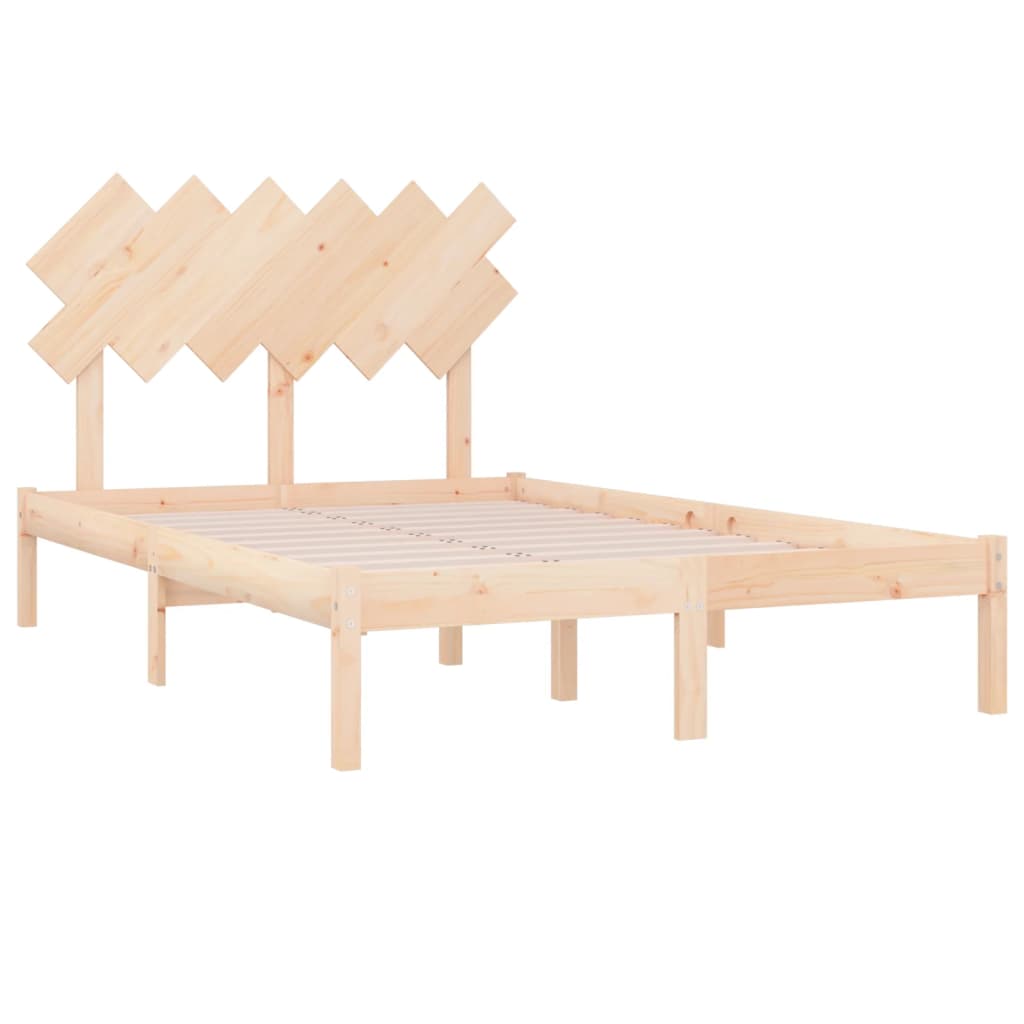 vidaXL Bed Frame without Mattress 120x190 cm Small Double Solid Wood