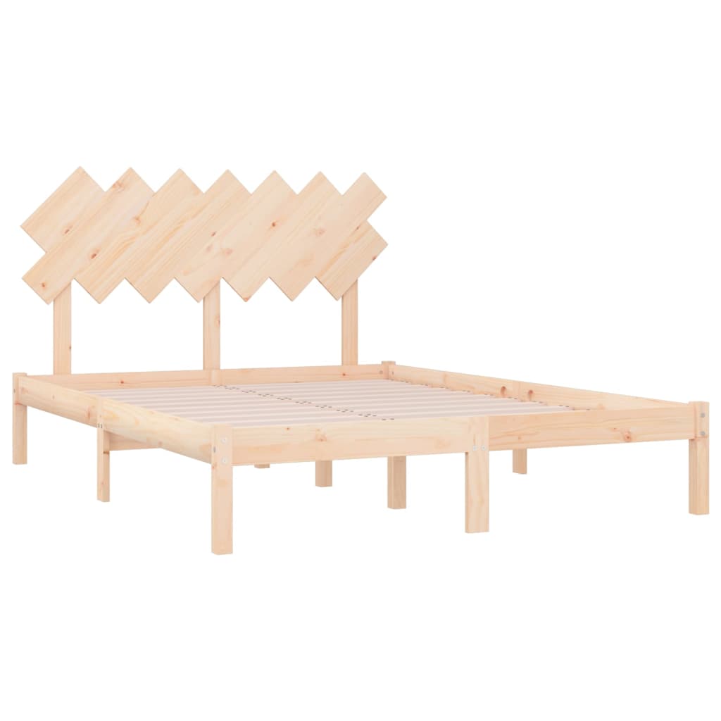 vidaXL Bed Frame without Mattress 135x190 cm Double Solid Wood