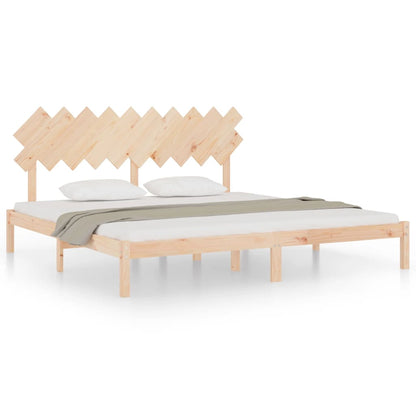 vidaXL Bed Frame | Natural Wood | Solid pine wood | Double | Durable | Bed Frame
