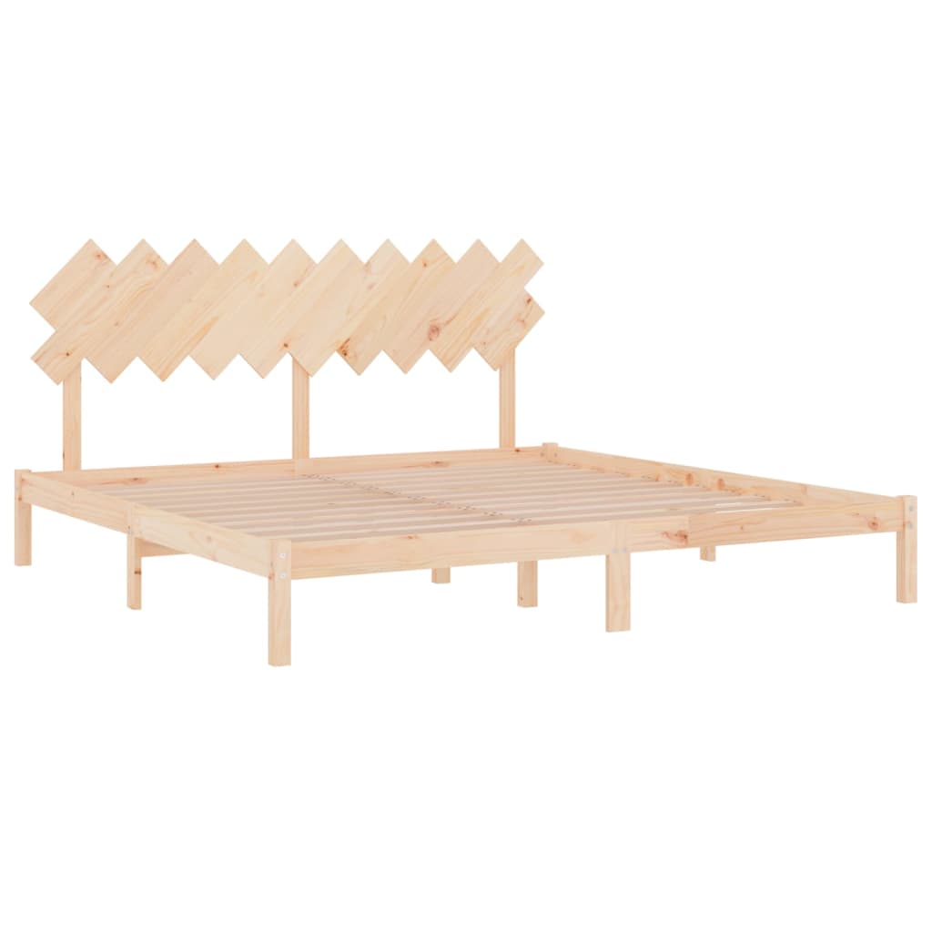 vidaXL Bed Frame | Natural Wood | Solid pine wood | Double | Durable | Bed Frame