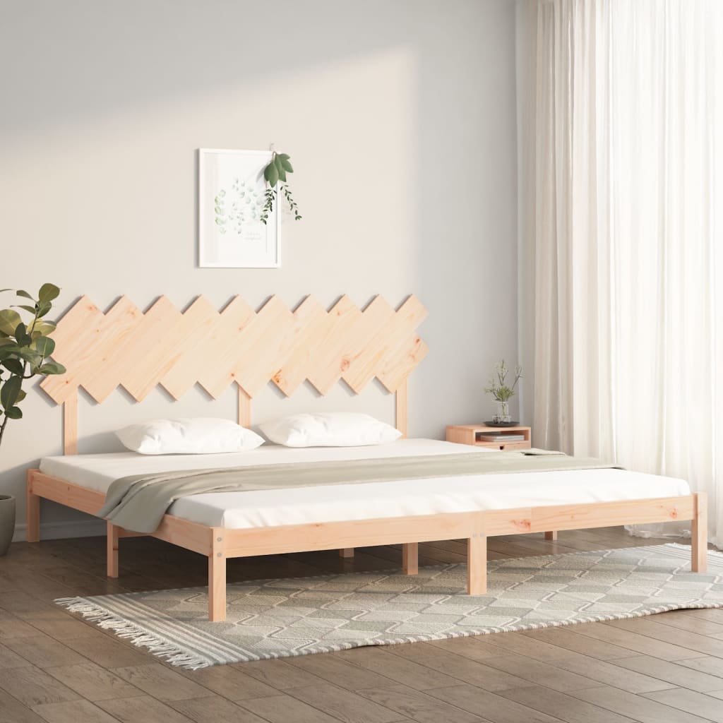 vidaXL Bed Frame | Natural Wood | Solid pine wood | Double | Durable | Bed Frame