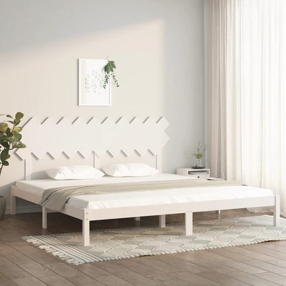 vidaXL Bed Frame | White | Solid Pine Wood | Double | Durable | Bed Frame