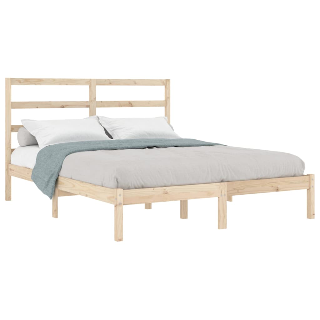 vidaXL Bed Frame without Mattress 135x190 cm Double Solid Wood