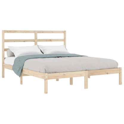 vidaXL Bed Frame without Mattress 135x190 cm Double Solid Wood
