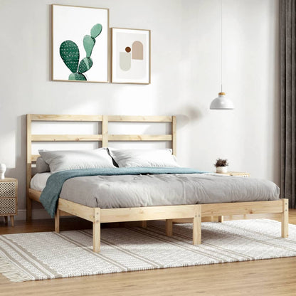 vidaXL Bed Frame without Mattress 135x190 cm Double Solid Wood