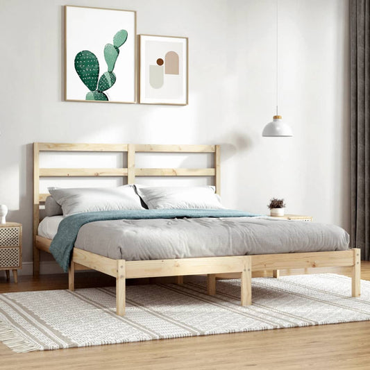 vidaXL Bed Frame without Mattress 135x190 cm Double Solid Wood