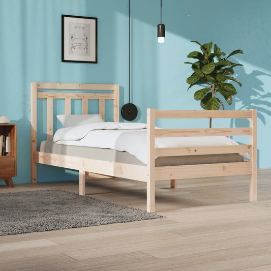 vidaXL Bed Frame without Mattress 90x200 cm Solid Wood