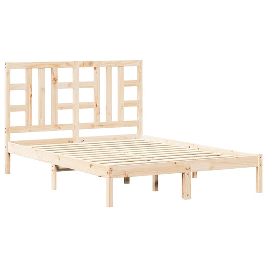 vidaXL Bed Frame without Mattress 135x190 cm Double Solid Wood