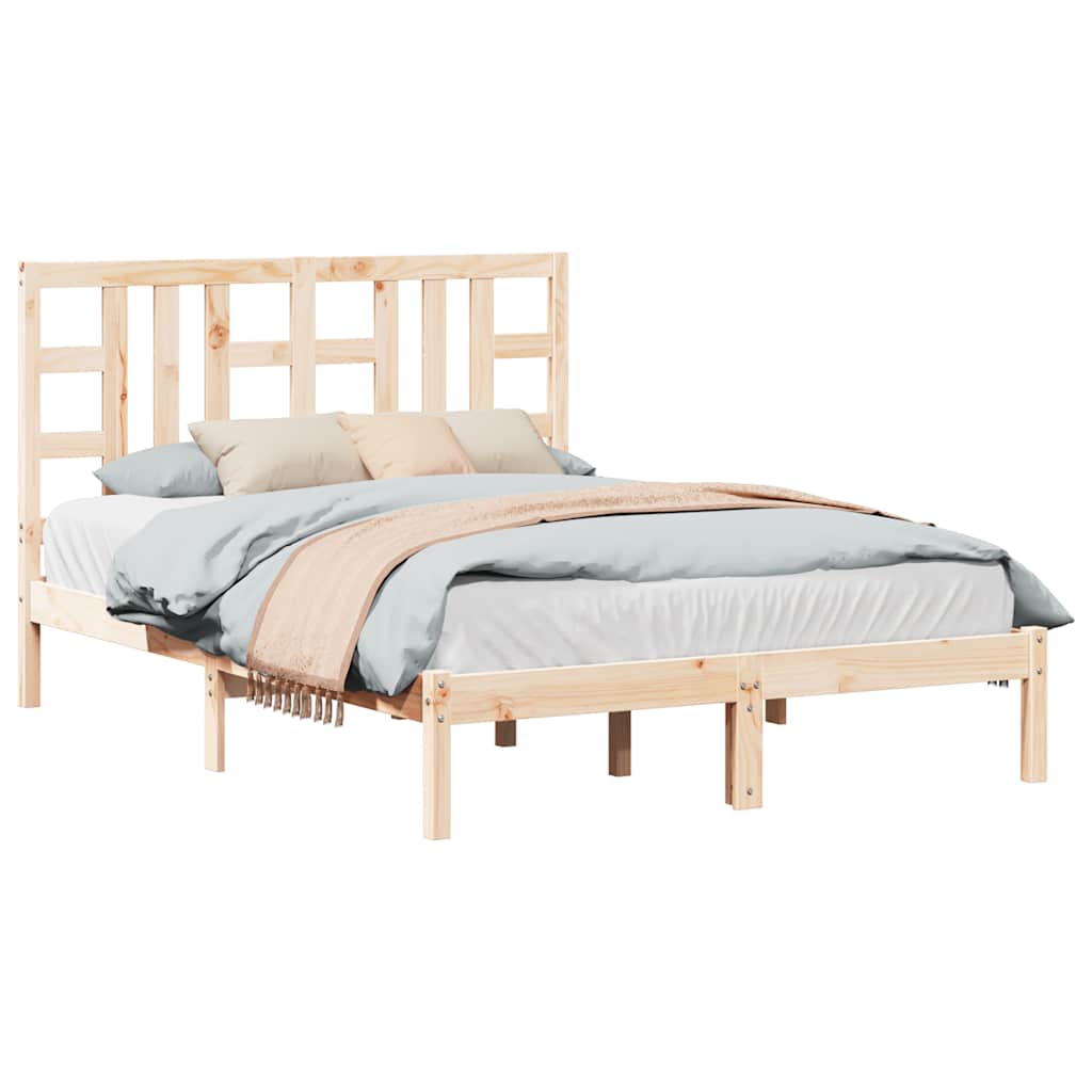vidaXL Bed Frame without Mattress 135x190 cm Solid Wood