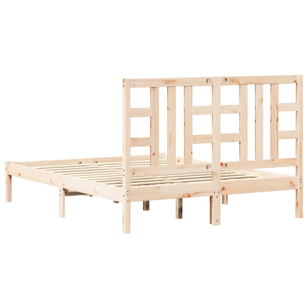 vidaXL Bed Frame without Mattress 135x190 cm Double Solid Wood