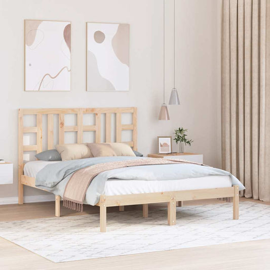 vidaXL Bed Frame without Mattress 135x190 cm Double Solid Wood