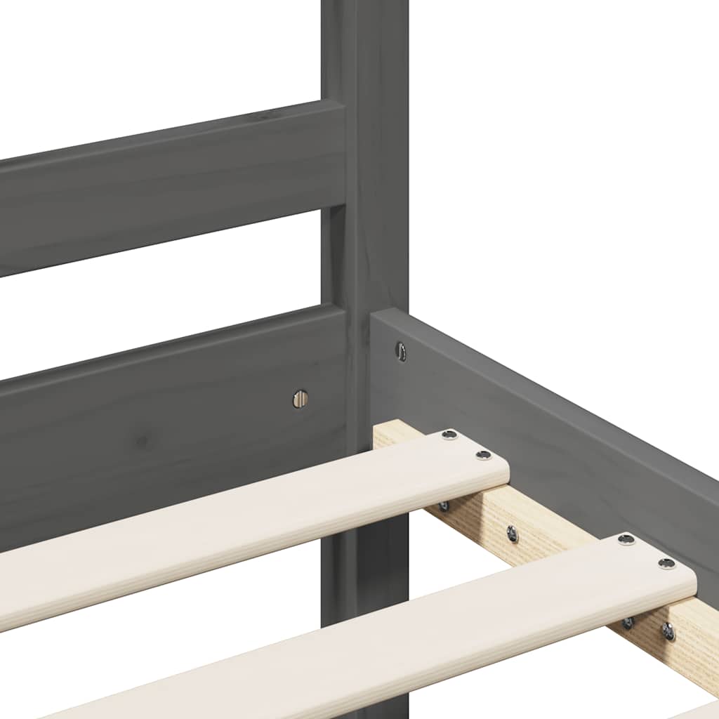 vidaXL Bed Frame without Mattress Grey 200x200 cm Solid Wood