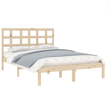 vidaXL Bed Frame Solid Wood 140x190 cm