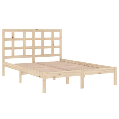 vidaXL Bed Frame Solid Wood 140x190 cm