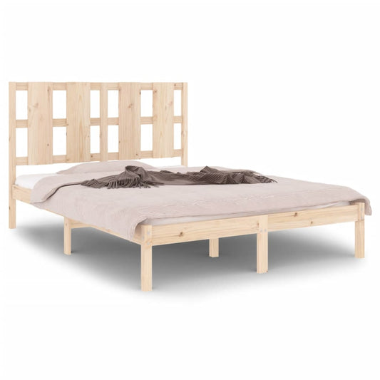 vidaXL Bed Frame without Mattress 135x190 cm Solid Wood