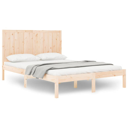 vidaXL Bed Frame without Mattress 120x190 cm Small Double Solid Wood Pine