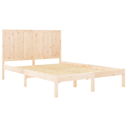 vidaXL Bed Frame without Mattress 120x190 cm Small Double Solid Wood Pine