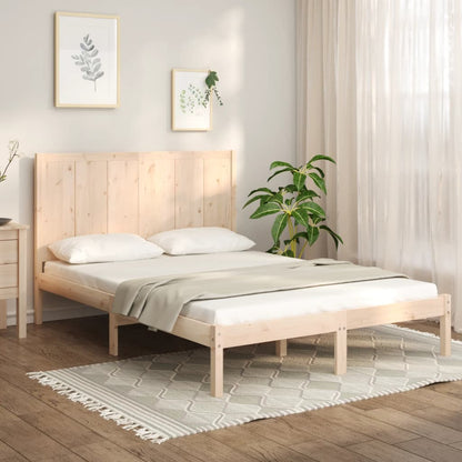 vidaXL Bed Frame without Mattress 120x190 cm Small Double Solid Wood Pine
