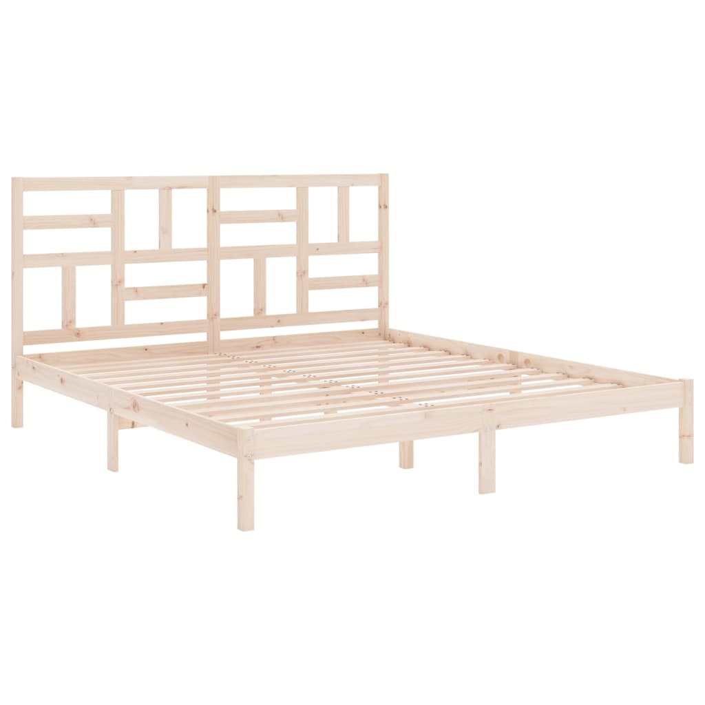 vidaXL Bed Frame without Mattress Solid Wood 200x200 cm