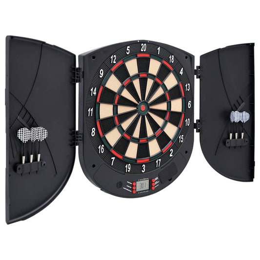 93580 vidaXL Electric Dartboard with Darts Black Polypropylene