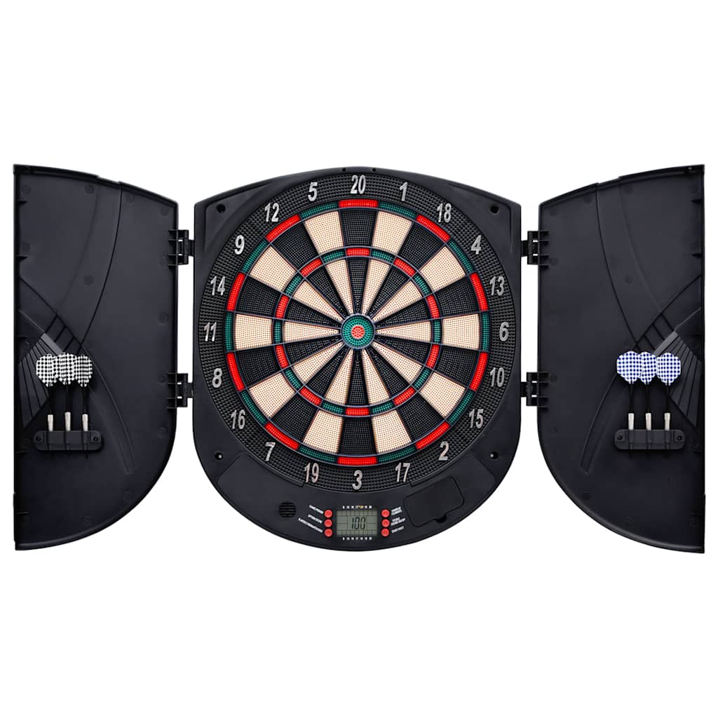 vidaXL Electric Dartboard with Darts Black Polypropylene