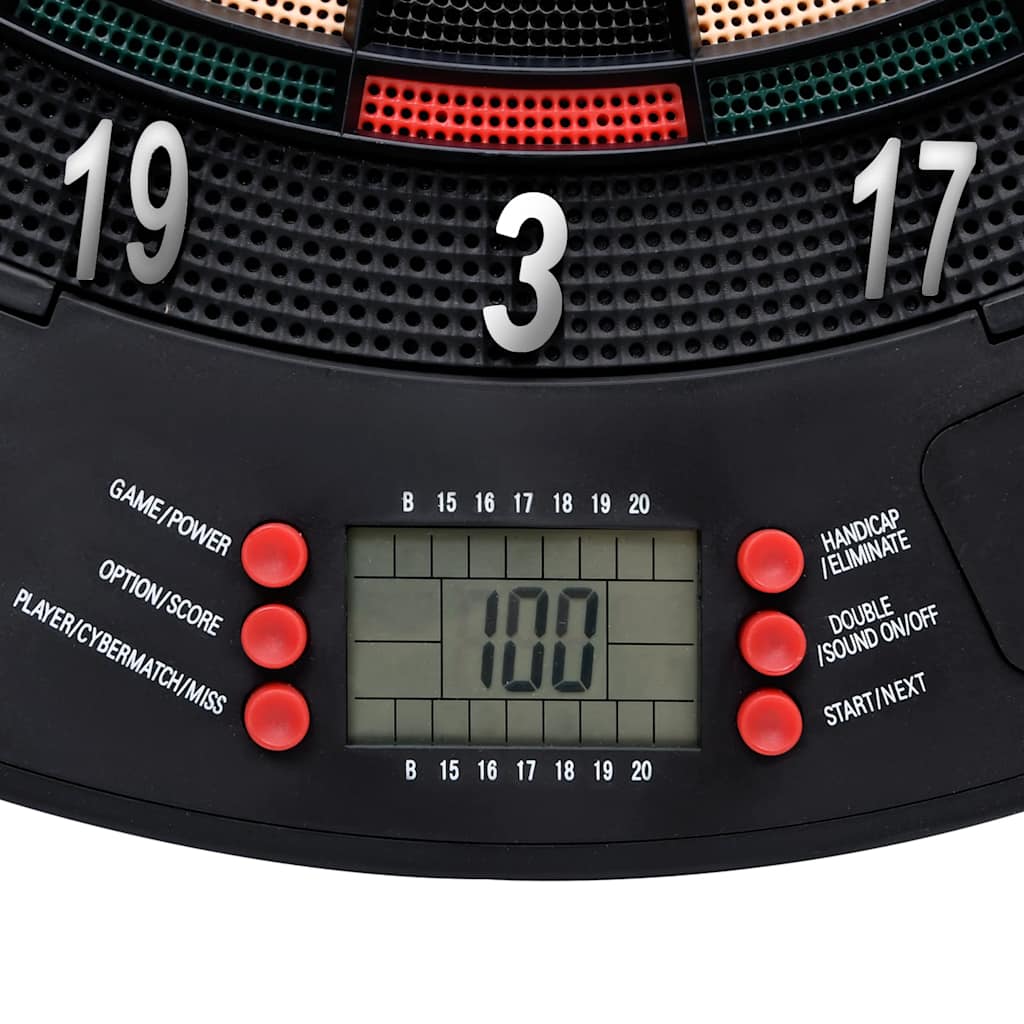 vidaXL Electric Dartboard with Darts Black Polypropylene