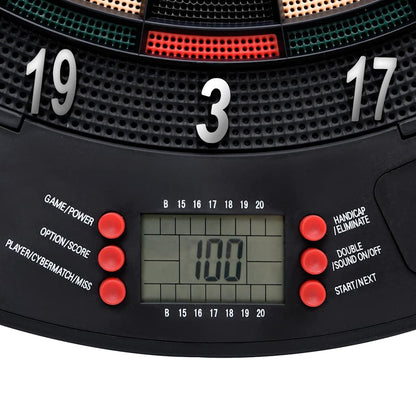 vidaXL Electric Dartboard with Darts Black Polypropylene