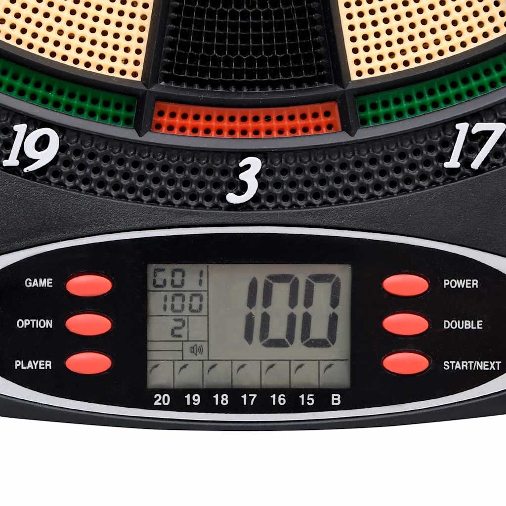 vidaXL Electric Dartboard with Darts Black Polypropylene