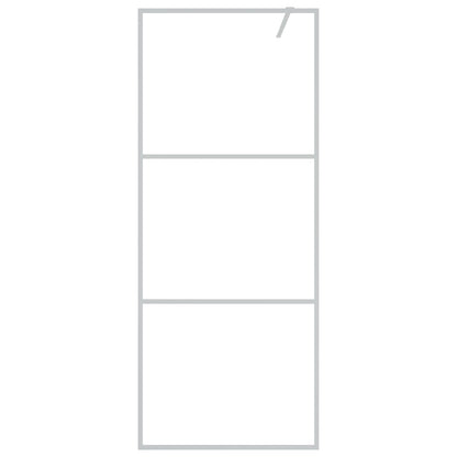 vidaXL Walk-in Shower Wall Silver 80x195 cm Clear ESG Glass