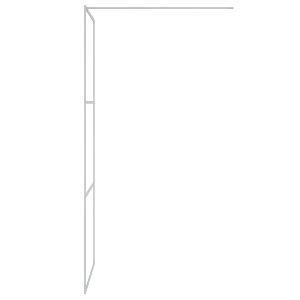 vidaXL Walk-in Shower Wall Silver 80x195 cm Clear ESG Glass