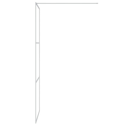 vidaXL Walk-in Shower Wall Silver 80x195 cm Clear ESG Glass