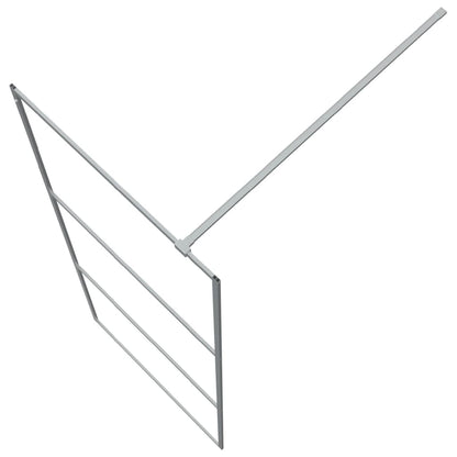 vidaXL Walk-in Shower Wall Silver 80x195 cm Clear ESG Glass