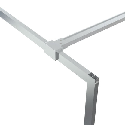 vidaXL Walk-in Shower Wall Silver 80x195 cm Clear ESG Glass